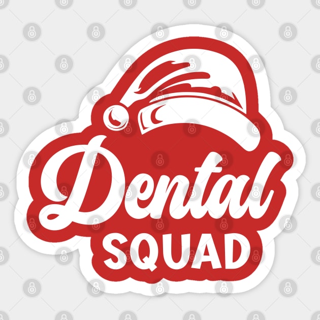 Dental Squad Santa Hat White Text Sticker by JaussZ